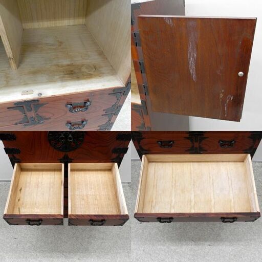 時代箪笥 幅60cm 民芸調 整理箪笥 チェスト 和箪笥 和風 重厚金具 札幌 西区 西野