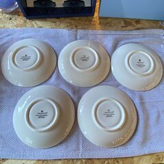 WEDGWOOD ウェッジウッド 5客セット WILD STRAWBERRY ワイルドストロベリー カップ＆ソーサー●BA01N065の画像