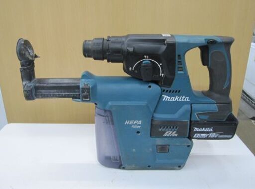 マキタ18v 24㎜ 充電式 ハンマドリル HR244D 集塵システム DX01付 HR244DRMXV　バッテリ×2 充電器付き 5.0Ah 18V makita/札幌 北20条店