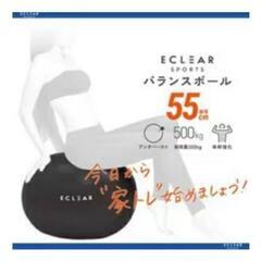【未使用・未開封品】バランスボール・黒(55cm)の画像