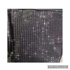 《新品》ラインストーンショルダーバッグ(ブラック)の画像