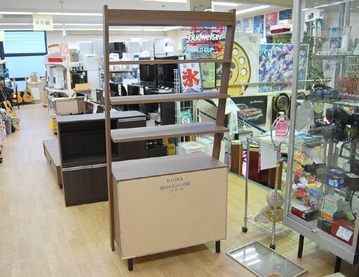 ニトリ サイドボードラック エトナ 幅84×奥43×高175cm ダークブラウン系 NITORI ETONA チェストラック  札幌市