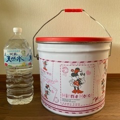 ミニーマウス　スツール缶、ペール缶、収納缶