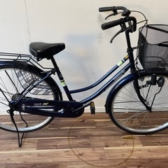 ★中古格安！26インチ自転車　ブルー シティサイクル　ママチャリ