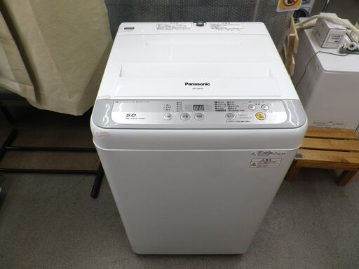 西岡店 洗濯機 5.0㎏ 2017年製 パナソニック NA-F50B10 ホワイト Panasonic 単身 1人暮らし