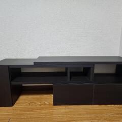 3way! 伸縮可能テレビボード ダークブラウン