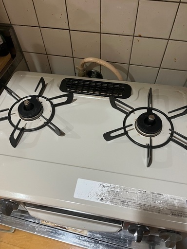 ガスコンロ二口ホース付き