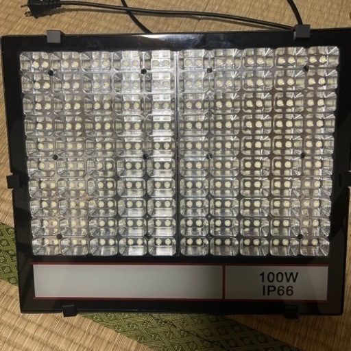 LED投光器 100W 10000LM AC85~265V 強化ガラスカバー 高防水性 PSE認証済3m配線コード付(黒, 100W 2個)
