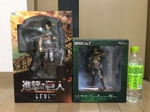 【〜24日まで】進撃の巨人　リヴァイ　エレン　フィギュア 2セット