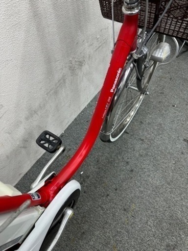 【引き取り限定】電動アシスト自転車レッド系　3.1ahバッテリー