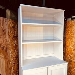  11660 IKEA 書棚　2枚扉リビング収納　   🚗2月23、25、26日八尾市 条件付き配送無料！    の画像