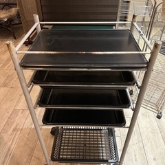理美容ワゴン　スチールワゴン　3個セットの画像