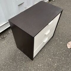 【シンプルモダン調】スタイリッシュ3段チェスト