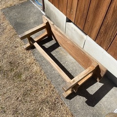 ビンテージ　木製ベンチ　の画像