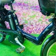 ❸ 4879子供乗せ電動アシスト自転車ブリヂストン3人乗り20インチの画像