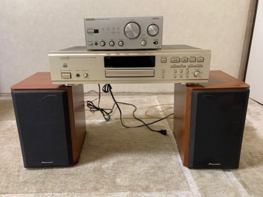 DENON のCDレコーダー CD-R-1000 ONKYO A-909X Pioneerのフルレンジスピーカー のセット