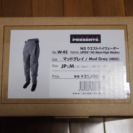 【釣り】リトルプレゼンツ W-45 N3 ウエストハイウエーダー　サイズM