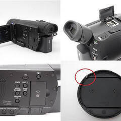 ss4708　ソニー　デジタル4Kビデオカメラ　FDR-AX100　ハンディカム　SONY　HANDYCAM　光学12倍　取扱説明書付き　カメラバッグ付き　ブラック　黒　コンパクト　小型　軽量　ハンディ　片手　ビデオ撮影の画像