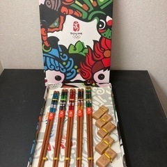 【未使用品】北京オリンピック記念　箸&箸置きセットの画像