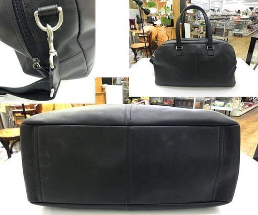 本物 コーチ ボストンバッグ F70668 ビジネスバッグ レキシントン 2WAY ブラック レザー COACH 札幌市 厚別店 