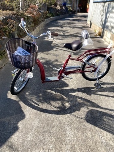 未使用?高齢者用20インチ軽い力でこげーる自転車