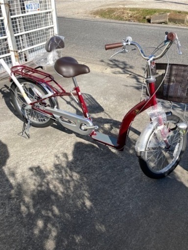 未使用?高齢者用20インチ軽い力でこげーる自転車