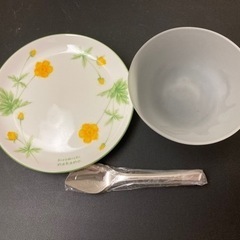 【未使用品】涼しげなガラスデザートセット（5セット）