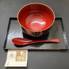 【未使用品】丼ものに　Kansai 漆塗りのお椀セット