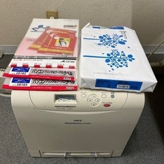 早い者勝ち！NEC プリンター 開封済の A4用紙 シール ラベル等