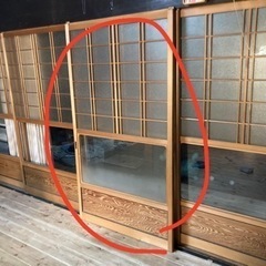 古民家　建具　4枚ガラス戸　引戸②