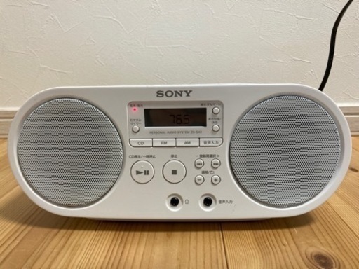 SONY  ソニー ZS-S40(W) CDラジオ ホワイト ワイドFM対応