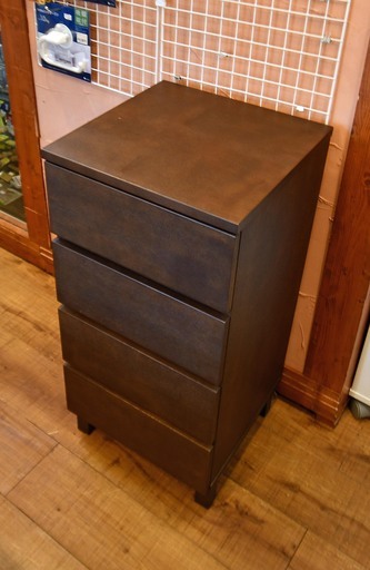 ●廃版！無印良品●タモ材　4段　チェスト　中古品●相模原　横浜　神奈川●MUJI　引き出し