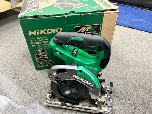 HiKOKI 125mmコードレス丸ノコ C3605DA(SK)■本体＋チップソー黒鯱　のみ
