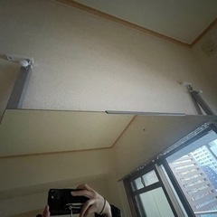 ウォールミラー　天井突っ張り　つっぱり式ミラーの画像