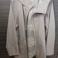 春秋ジャケット　3L　レディース　グレー　ベージュ