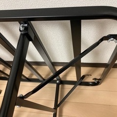 折りたたみパイプベッド コンパクト シングル 黒 【無料】の画像