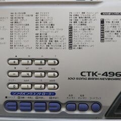 CASIO カシオ 電子キーボード　CTK-496 アダプター付きの画像