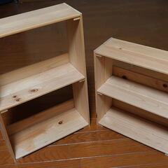木の棚２個セットの画像