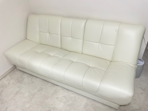 ニトリ　合皮　ソファベット