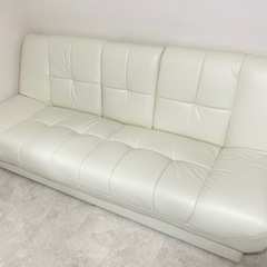ニトリ　合皮　ソファベット