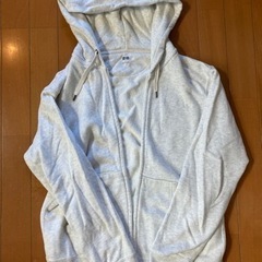 ユニクロ　パーカー　オフホワイト　メンズS