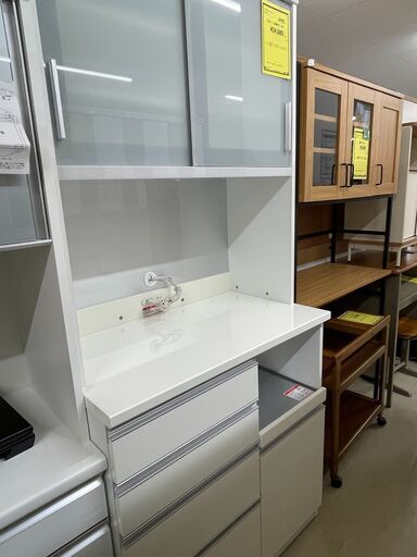 ジモティ来店特価!!! 　キッチンボード　高橋木工　ホワイト　　J-0258