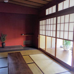 葉山 桜花園　デッドストック杉板 無垢材 テーブル 座卓