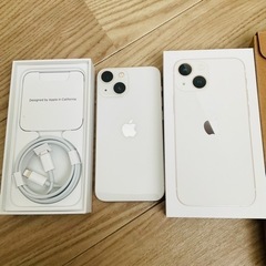 美品/iPhone13mini 128GB スターライト/保護ガラス付