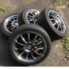 3/13に受付終了します最終値下げワークエモーション11Rタイヤ付き215/45R17レガシィプリウスなど4本セット