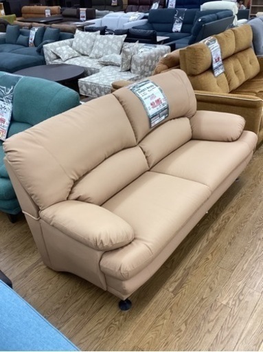 KB-66【新入荷　アウトレット】松田家具　SWEET キャメル　2.5シーターソファ　ブラウン系
