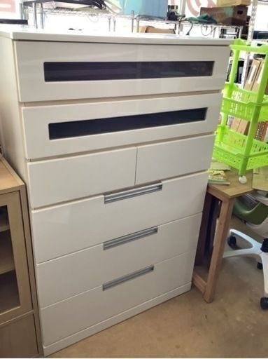 サンウッディ　 カルバン90 ハイチェスト 6段 リサイクルショップ宮崎屋　佐土原店　23.2.23ｋ