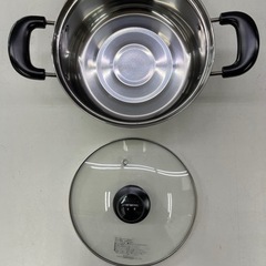 新品未使用 ステンレス製 両手鍋 20cm IH対応の画像