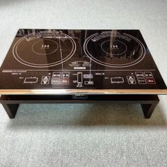 美品 IHクッキングヒーター コンロ 専用台付　２口