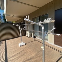 洗濯物干し台　物干し竿2本付き